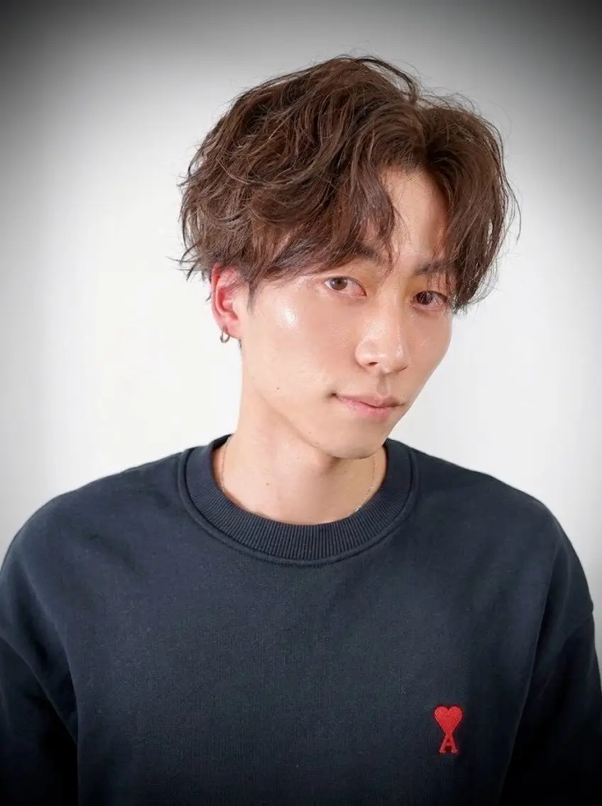ショート パーマ メンズ カット パーマ ひらお あおとのヘアスタイル