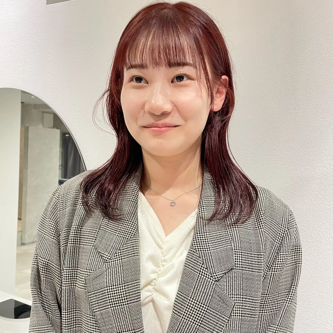 ミディアム カラー カット ヘアカラー トリートメント 🍊暖色×顔周り 🍊cocoroのヘアスタイル