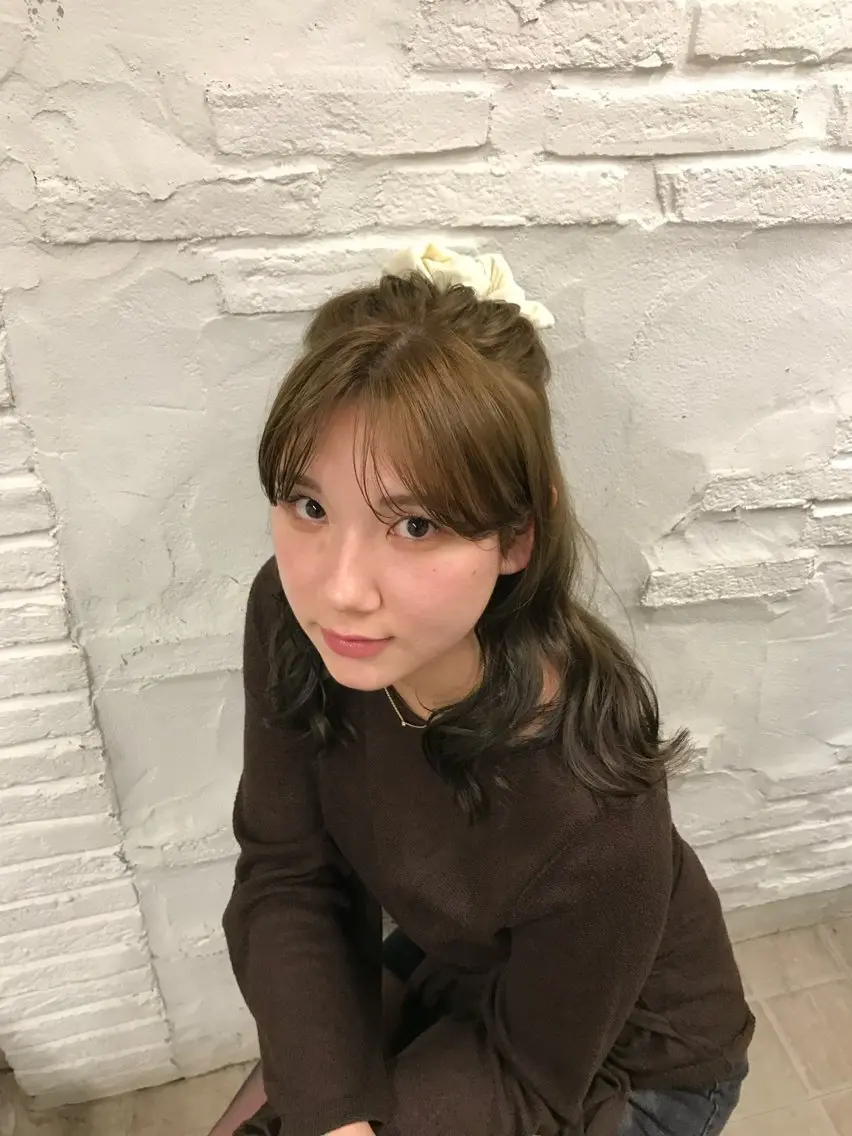 ミディアム ヘアカラー トリートメント 亀窪 彩華のヘアスタイル