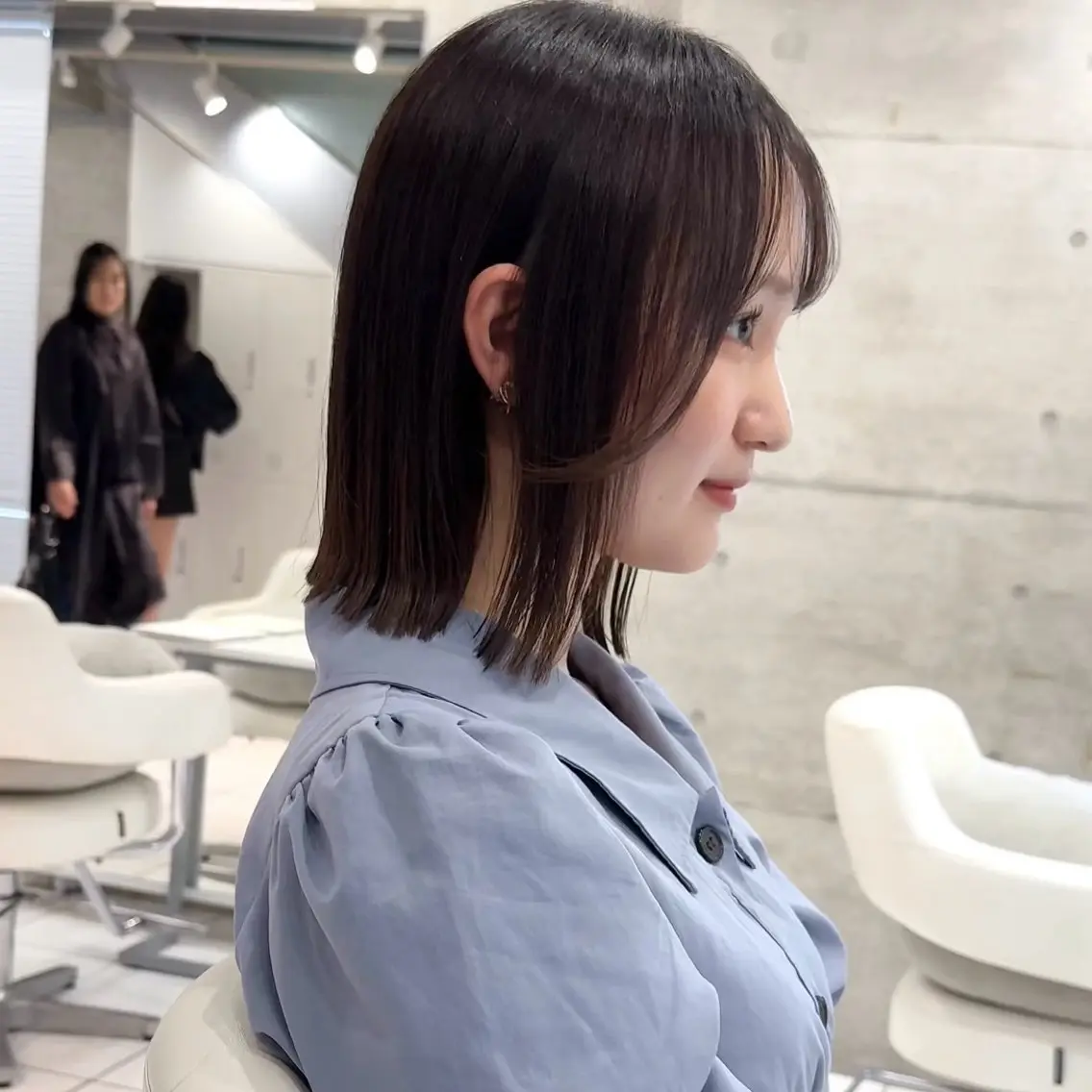 ミディアム ボブ 縮毛矯正 酸性ストレート 畔上 尚也のヘアスタイル