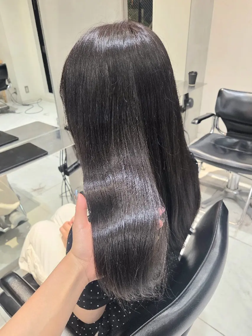 セミロング カラー ブリーチ グレージュ ヘアカラー トリートメント ヘッドスパ RUA💜 ボブカット💜のヘアスタイル