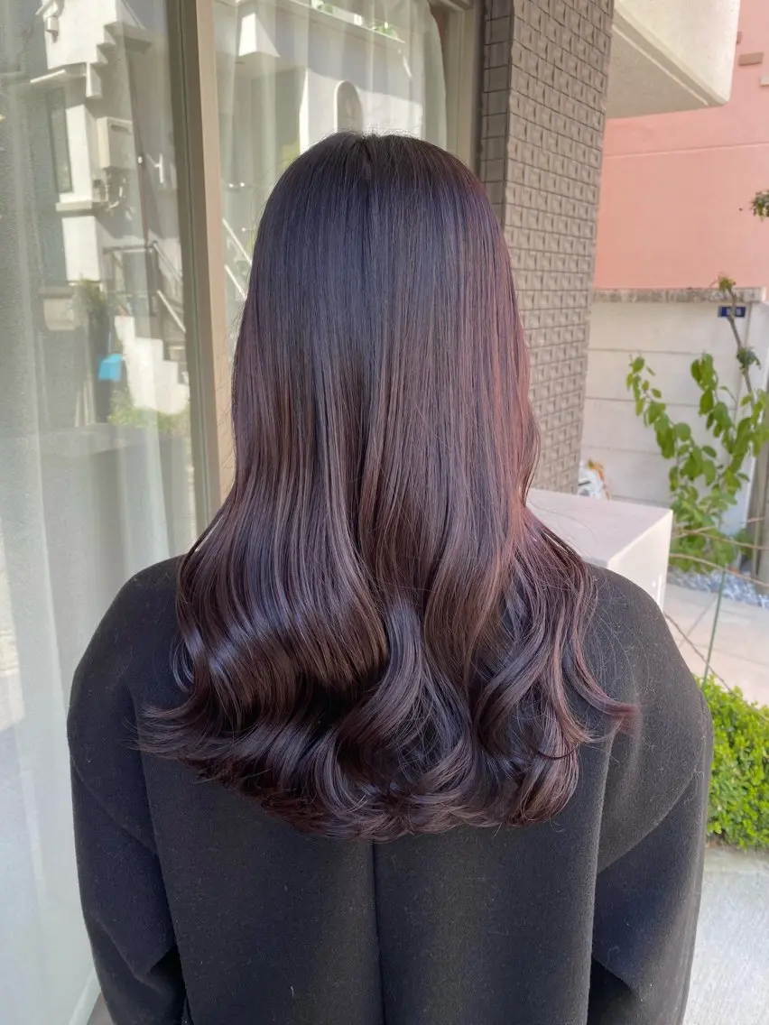 カラー グレージュ ラベンダーカラー ラベンダーグレージュ ラベンダーグレー カット ヘアカラー トリートメント グレージュ/レイヤー /韓国ヘア/RISAのヘアスタイル