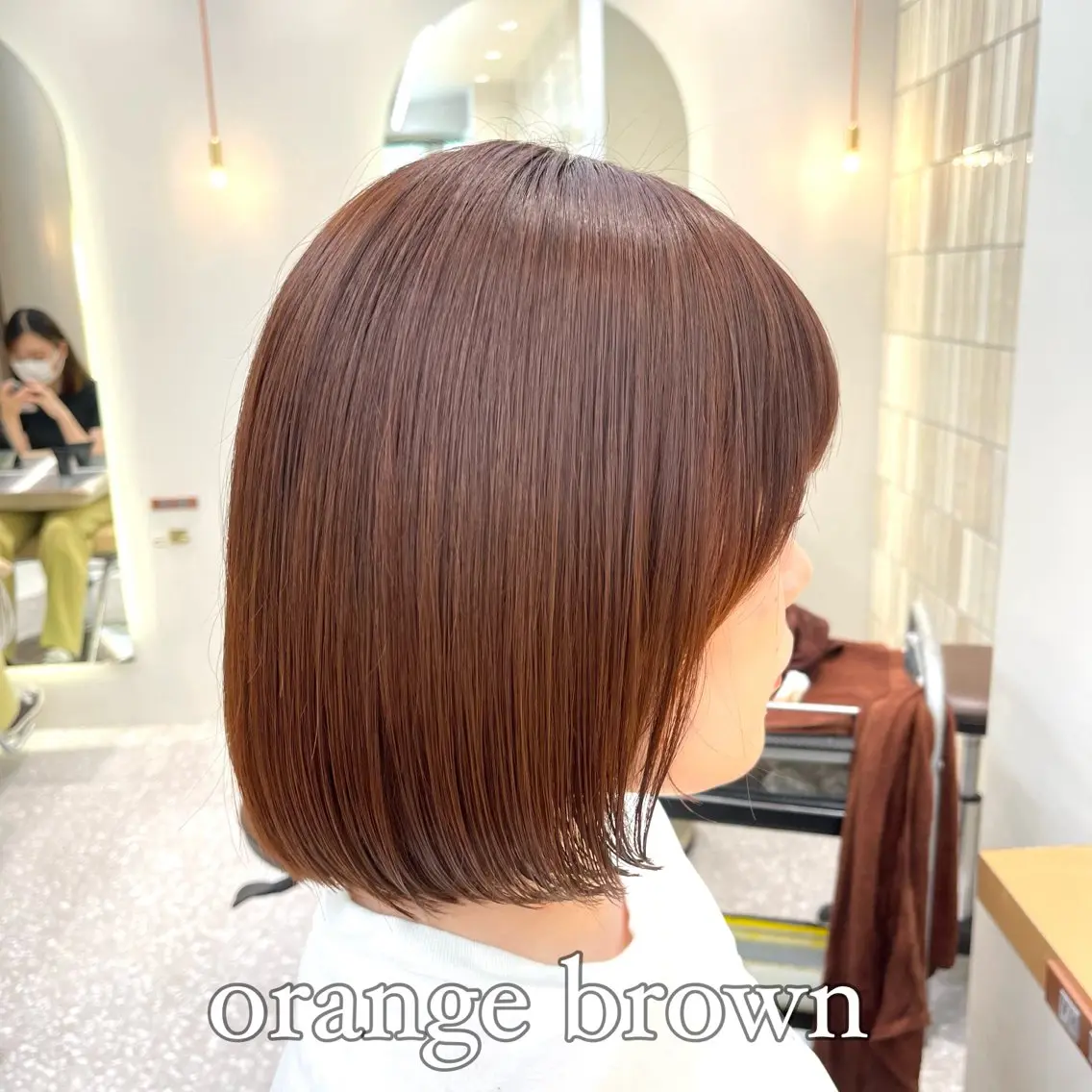 ミディアム カラー ヘアカラー トリートメント ✨縮毛矯正　韓国ヘア レイヤー✨大濱快斗のヘアスタイル
