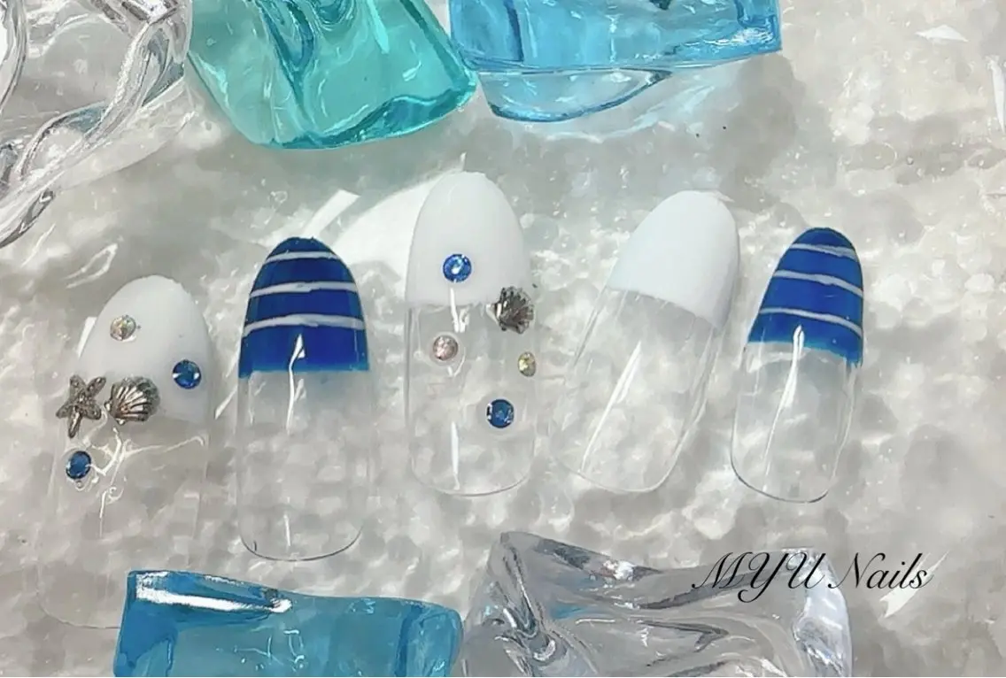 ネイル フレンチネイル ジェルネイル 持ち込み ニュアンスネイル パラジェル ハンドネイル ニュアンスネイル🌈 MYU Nailsのネイルデザイン