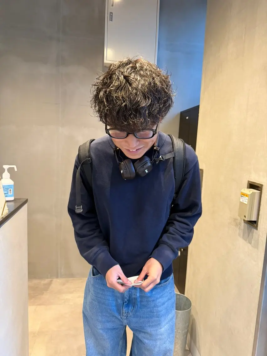 パーマ メンズ メンズパーマ 波巻きパーマ カット パーマ 大阪/豊中/ メンズパーマ/ちぇるのヘアスタイル