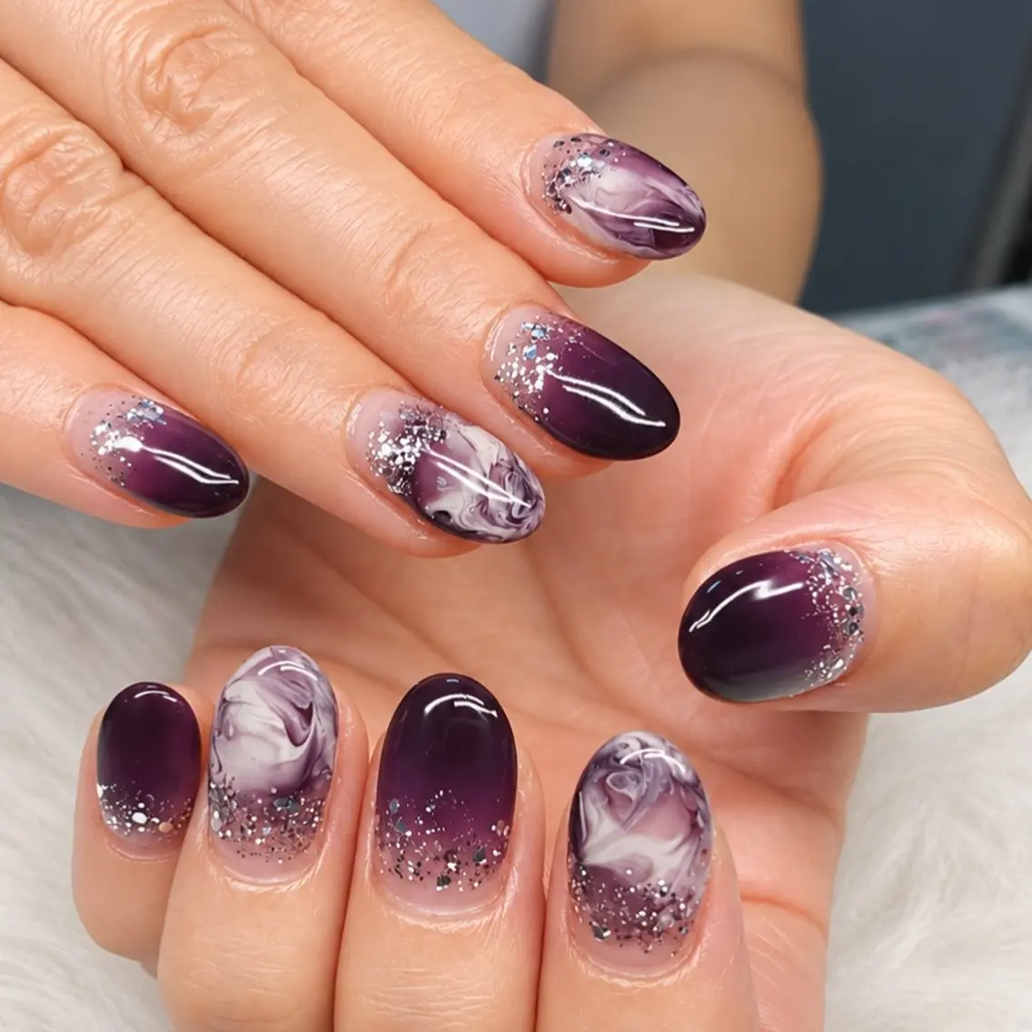 ネイル アートネイル クリアネイル ジェルネイル キラキラネイル ラメ(グリッター) ハンドネイル CUREist💅 所沢駅徒歩7分のネイルデザイン