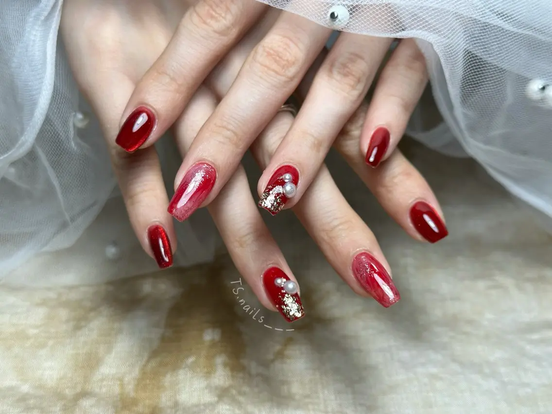 ネイル キラキラネイル マグネットネイル 持ち込み シンプルネイル TS. nails___のネイルデザイン