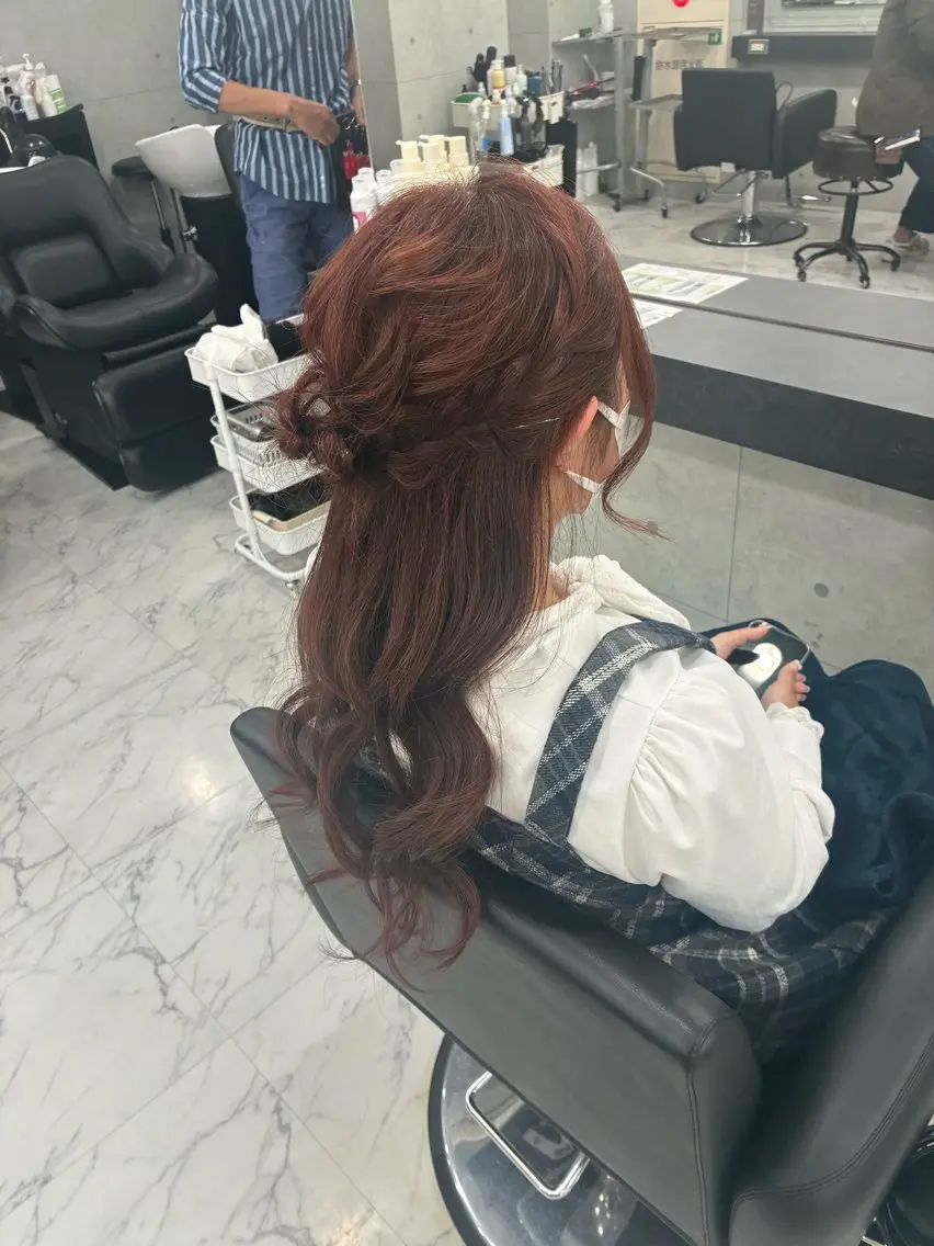 ロング ヘアアレンジ 結婚式・ブライダル ヘアセット Endearing 🌟銀座のヘアスタイル