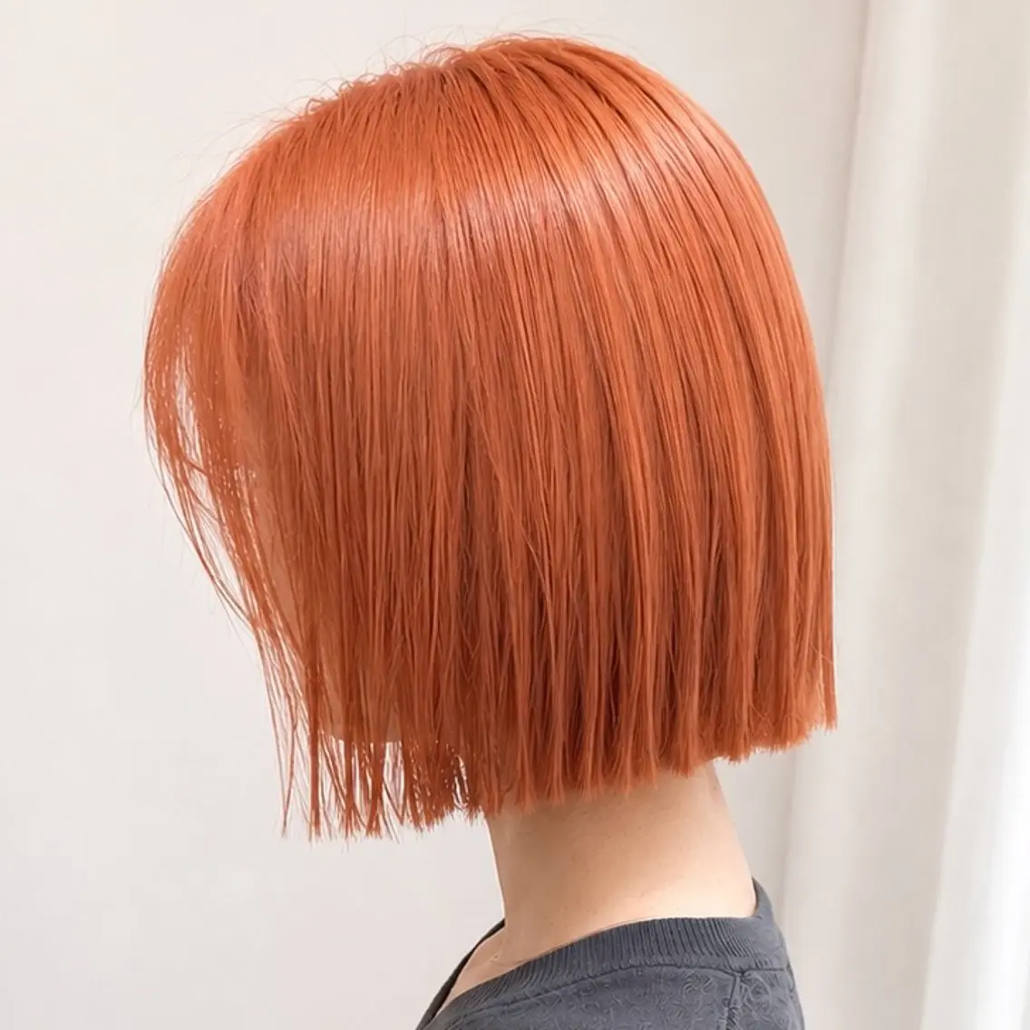 ミディアム カラー オレンジ カット ヘアカラー 🍎暖色🍊/ボブ/ ケアブリーチ/あいらのヘアスタイル