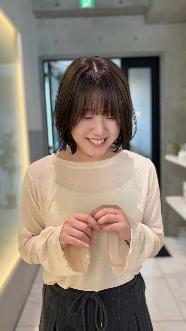 ショート ヘアカラー HINA🌟/ボブ /透明感カラー🫧のヘアスタイル
