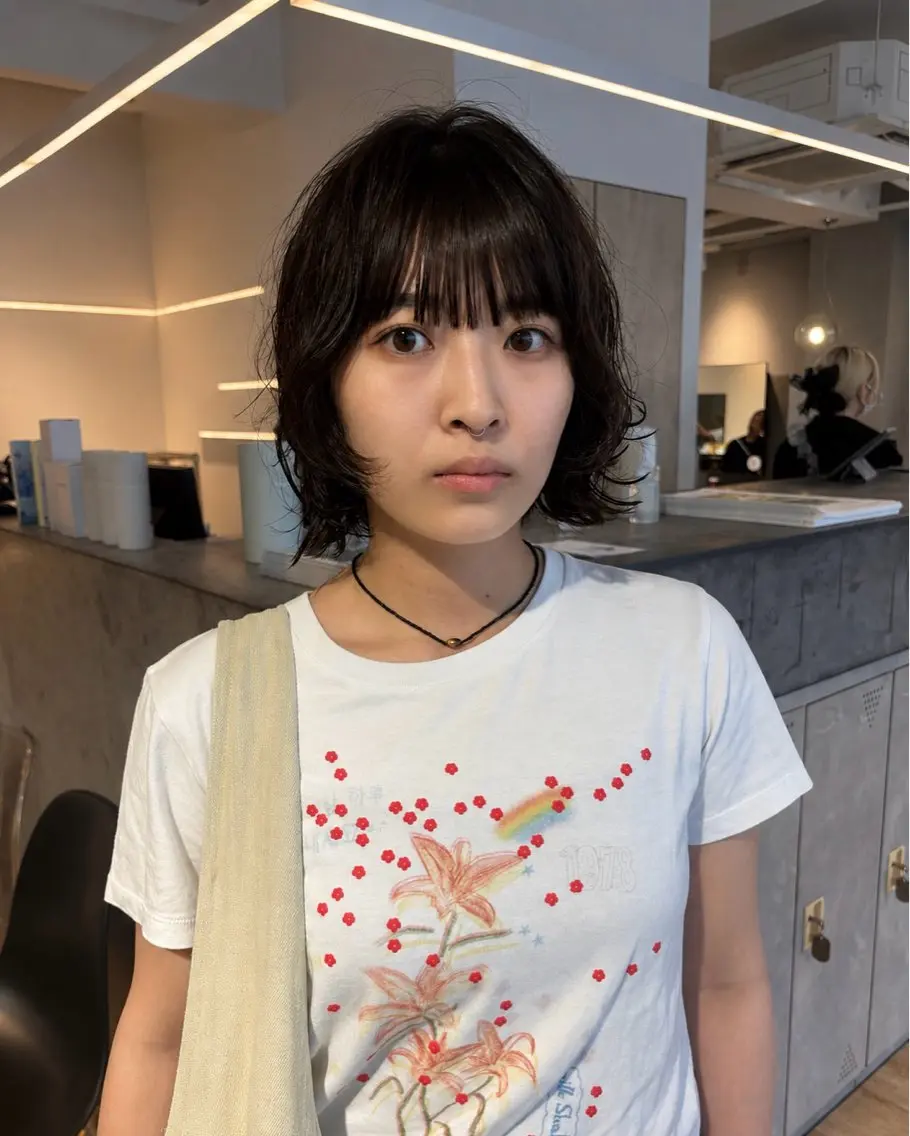 ショート パーマ カット パーマ 大阪|似合わせパーマ ヤマシタミウ🌀のヘアスタイル