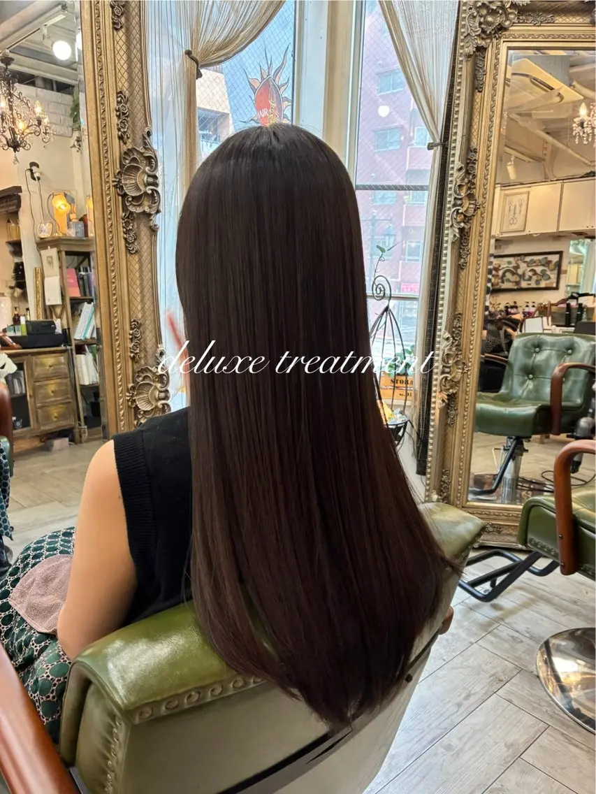 ロング トリートメント 酸熱トリートメント ❤︎大人シック ベージュrihoのヘアスタイル