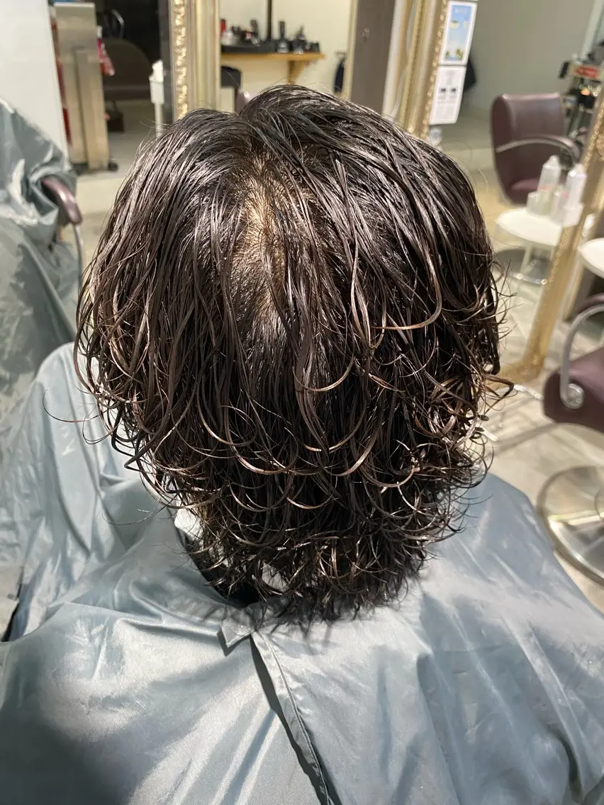 ショート パーマ メンズ パーマ特化/フェザー パーマシャドウ/真生のヘアスタイル
