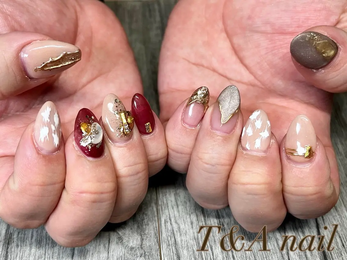 ネイル 長さ出し ジェルネイル ニュアンスネイル オフィスネイル スカルプネイル T&A nailのネイルデザイン