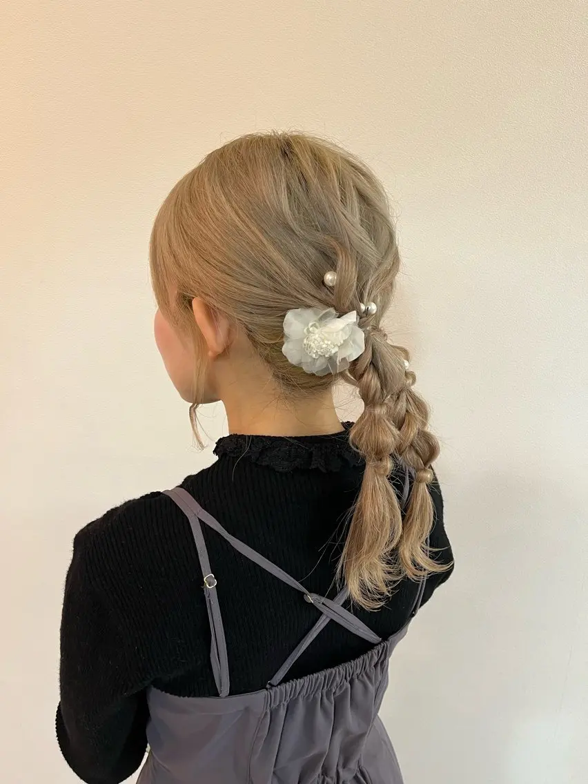 ミディアム ヘアアレンジ 外川 生純美ೀ🌝のヘアスタイル