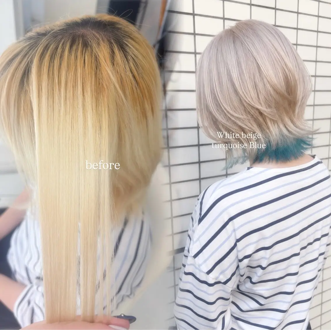 ミディアム カット ヘアカラー ブリーチ透明感カラー /レイヤー👗しずかのヘアスタイル