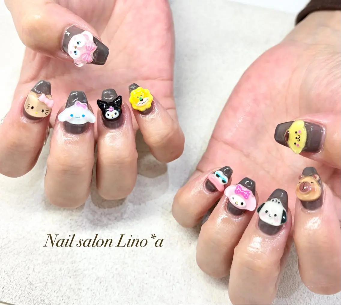 ネイル 持ち込み ぷっくりネイル ハンドネイル Nail salon Lino*aのネイルデザイン