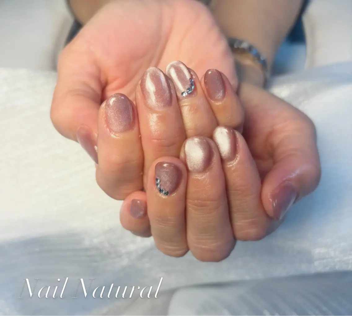 ネイル マグネットネイル 持ち込み ハンドネイル Nail salon Natulalのネイルデザイン
