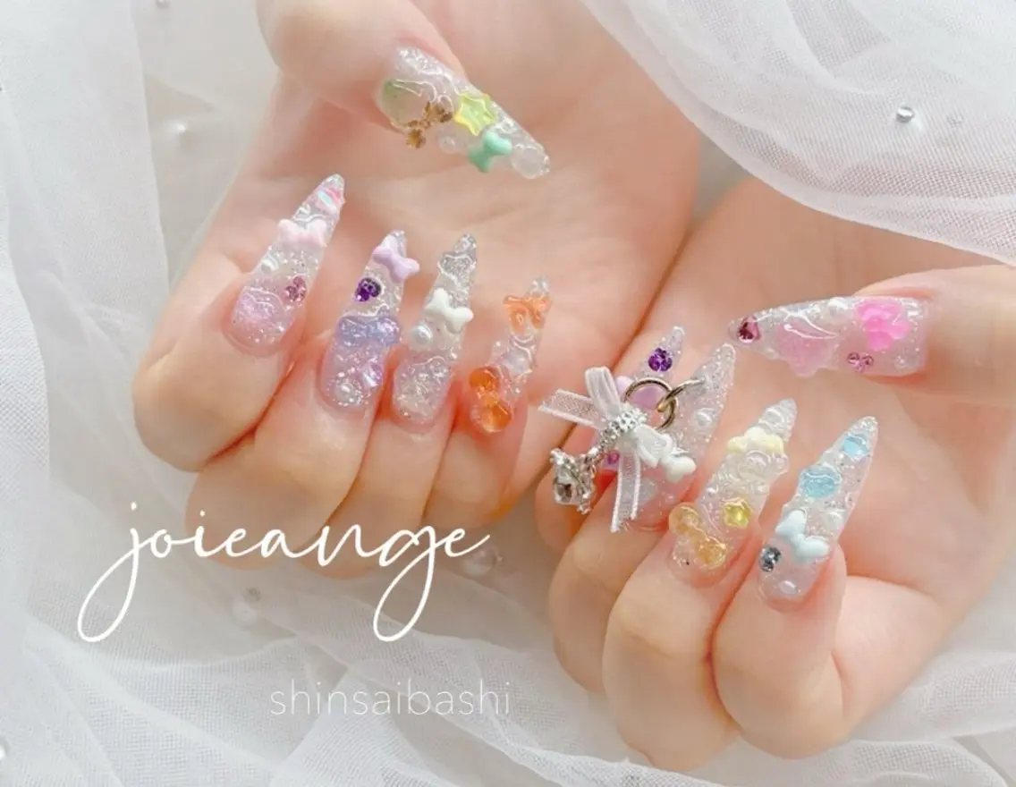 ネイル キラキラネイル ハンドネイル 優花joieange 心斎橋店のネイルデザイン
