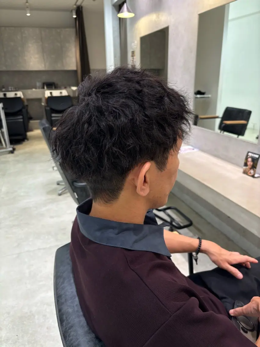 パーマ メンズ パーマ カミヤ ミウのヘアスタイル
