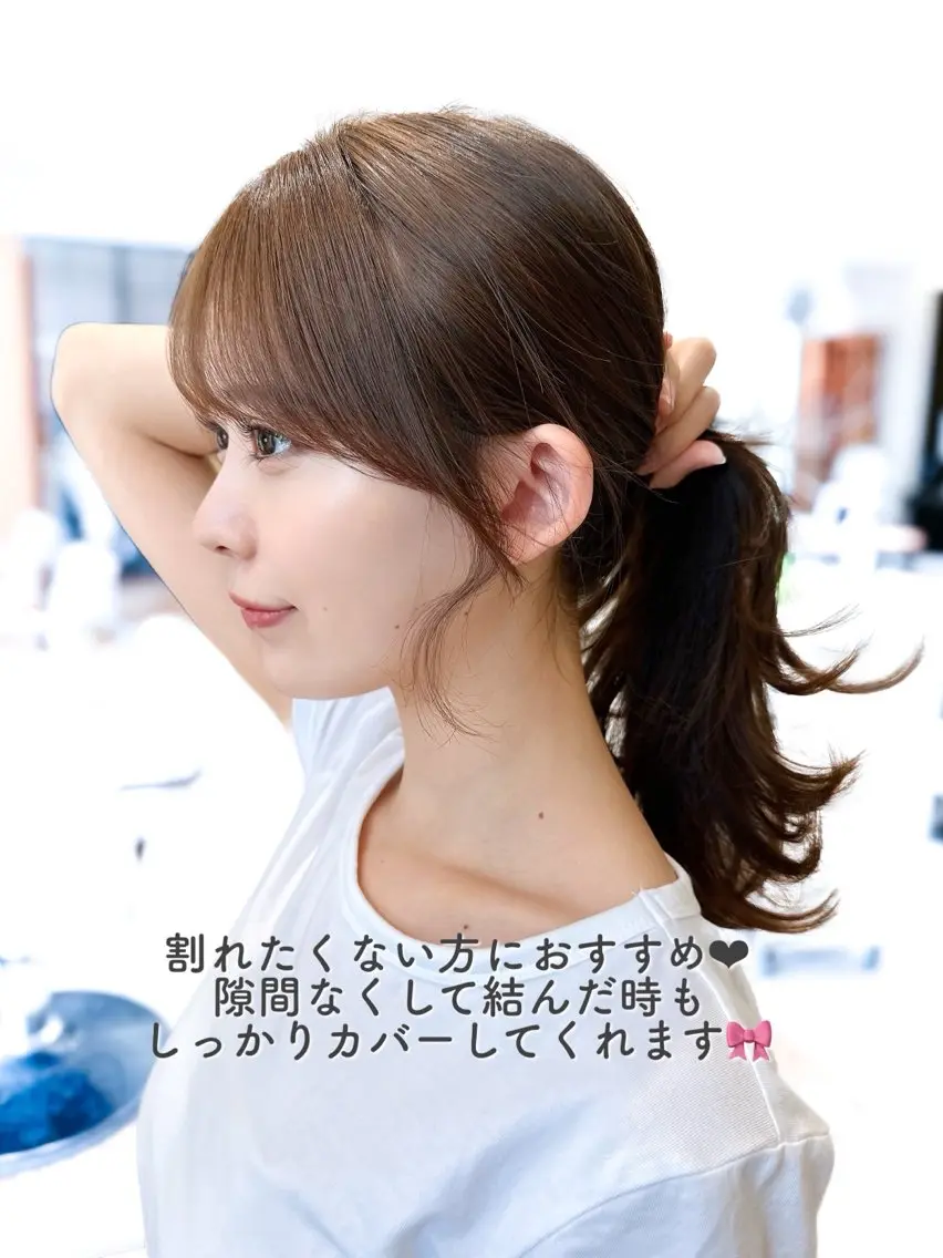 セミロング 顔周りカット カット ヘアカラー トリートメント 顔周り/くびれヘア 韓国ヘア💕風間るなのヘアスタイル