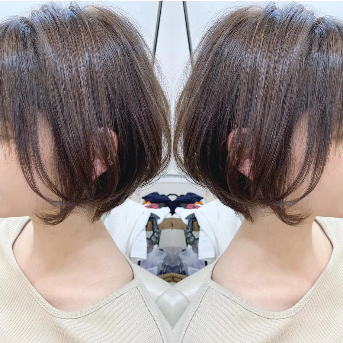 ショート ボブ カット 縮毛矯正 H (エイチ) 烏丸御池店のヘアスタイル