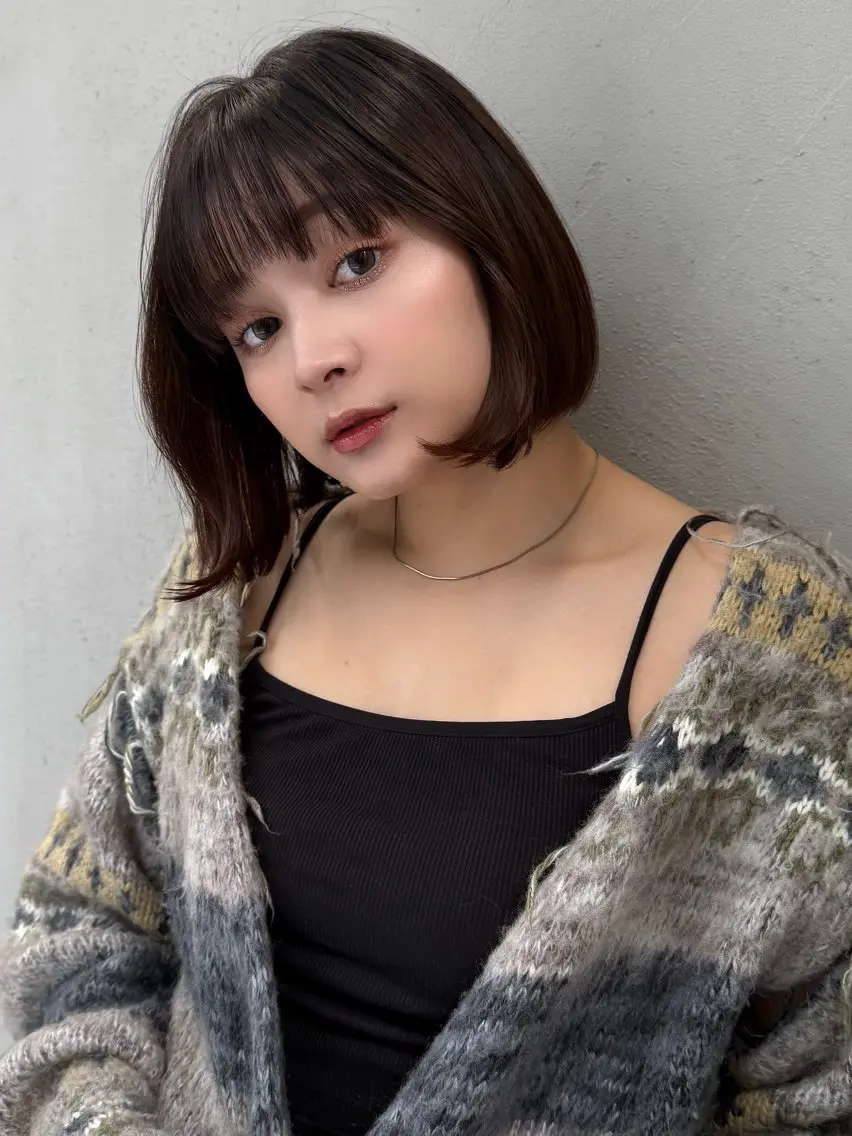 ショート カット ヘアカラー 髪質改善/美髪矯正/ 小顔ボブNANAのヘアスタイル