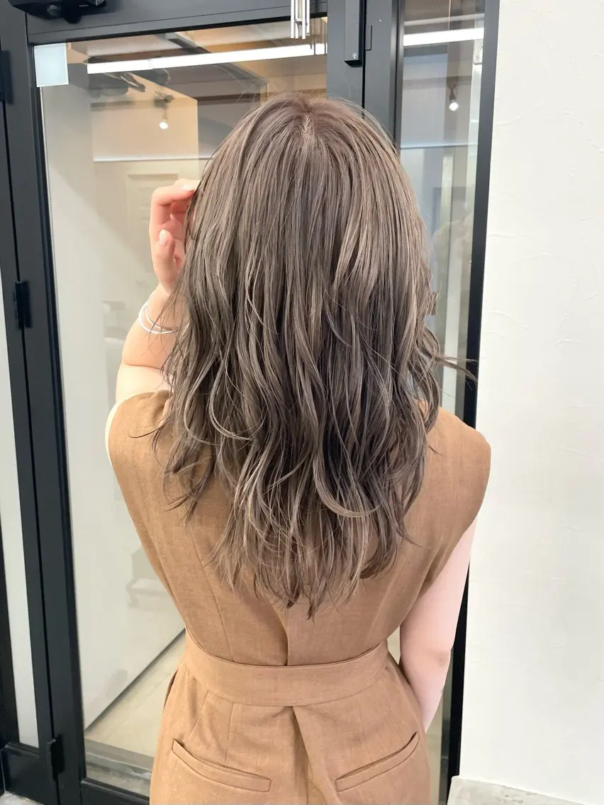 セミロング カラー エクステ/大人可愛い カラー🩷RINAのヘアスタイル