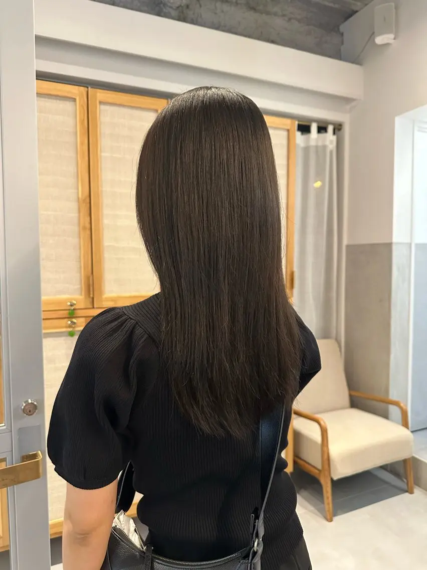 カラー ブラウンカラー マットブラウン カット トリートメント 和田 あおいのヘアスタイル