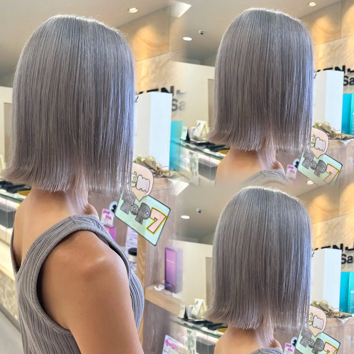 ミディアム カラー カット ヘアカラー トリートメント 暖色/ブリーチカラー 🎀 M i k uのヘアスタイル
