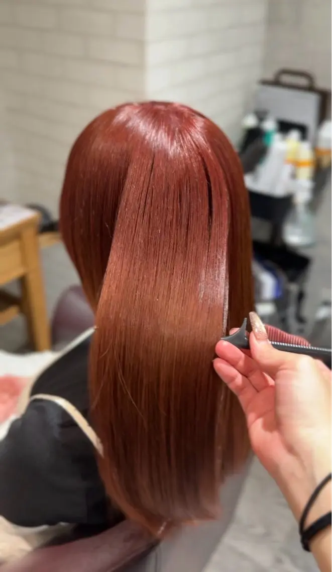 ロング カラー ヘアカラー トリートメント 乃空/★縮毛矯正✩* /うる艶(.⩊<)☆のヘアスタイル