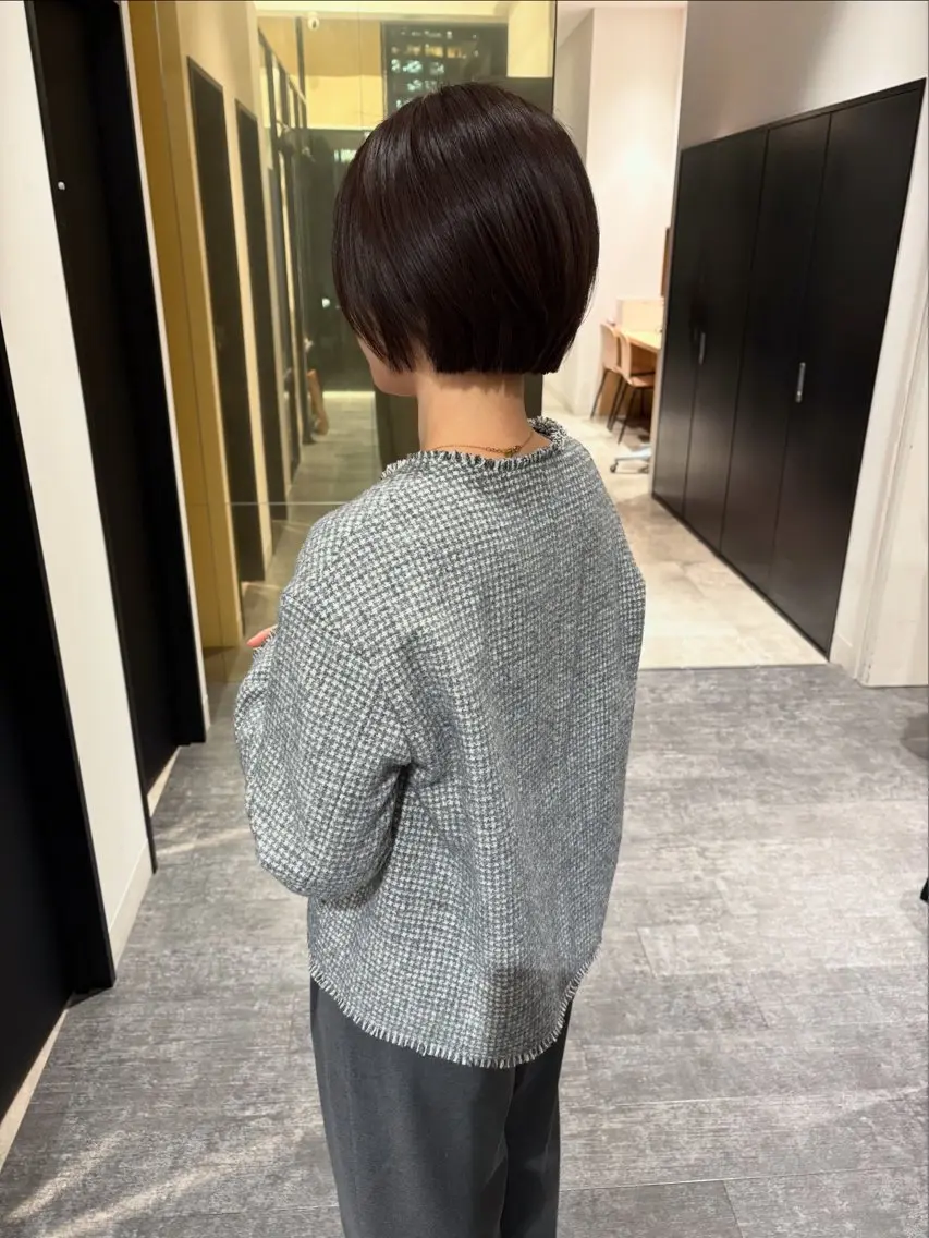 ショート カラー ショートボブ 透明感カラー ボブ ショートヘア カット ヘアカラー mao | 柔らか艶カラー🫧のヘアスタイル