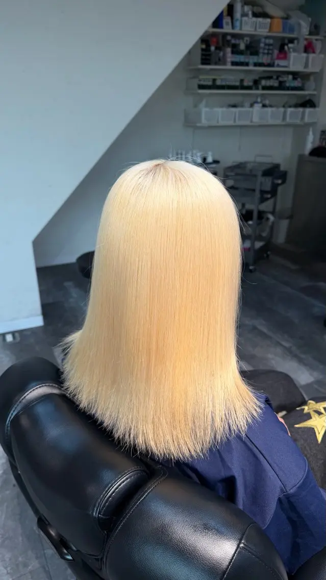 セミロング カラー ヘアアレンジ 抜きっぱなしブロンド ブロンド ブリーチ/髪質改善/ メンズ/ KOKIのヘアスタイル