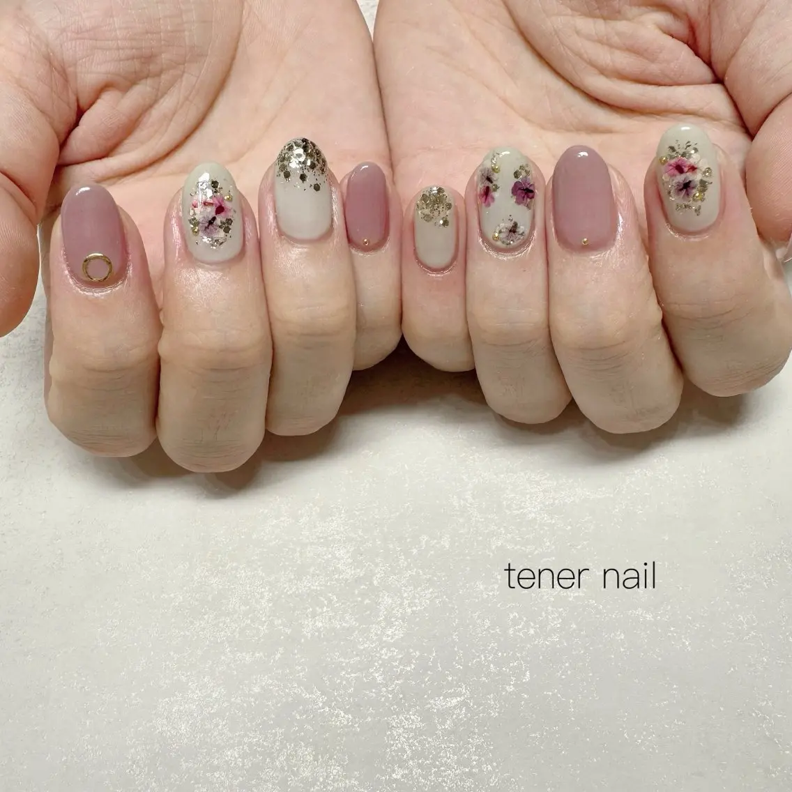 ネイル フラワーネイル ハンドネイル テネルネイル tener nailのネイルデザイン