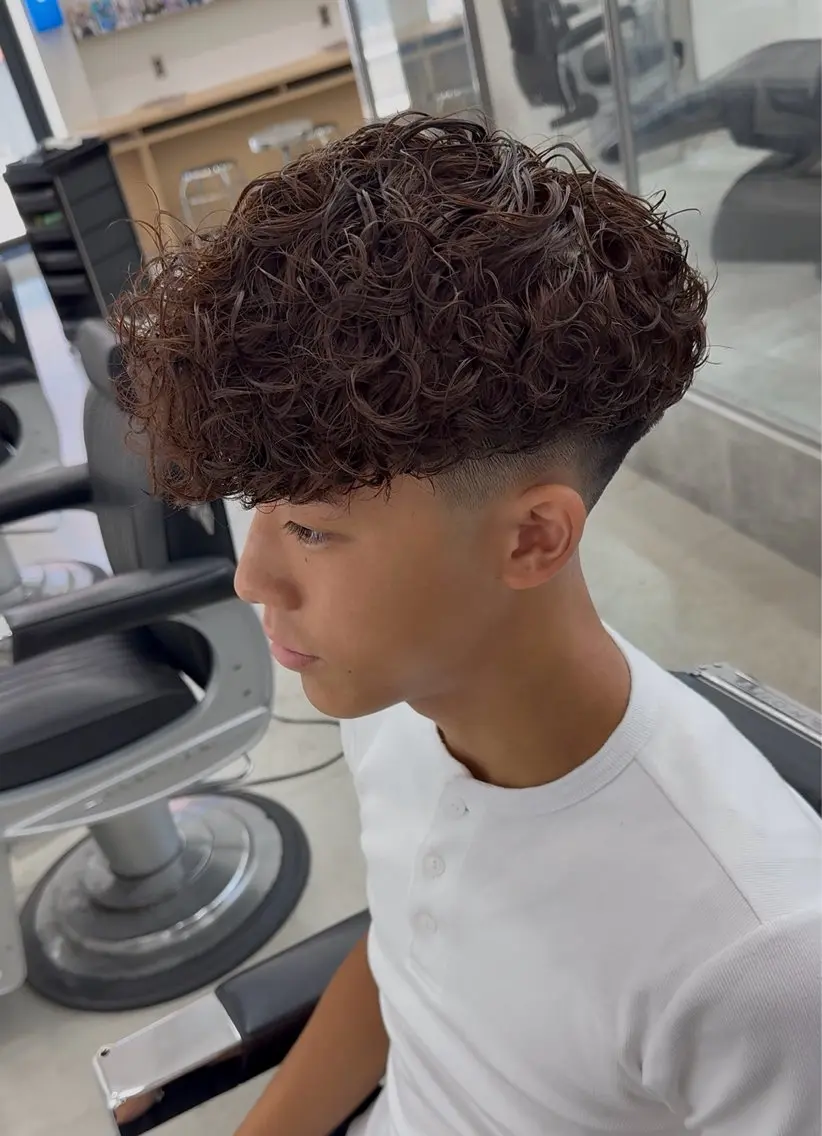 ショート パーマ メンズ カット パーマ トリートメント 亀井隆汰/メンズ専門 パーマ特化美容師のヘアスタイル