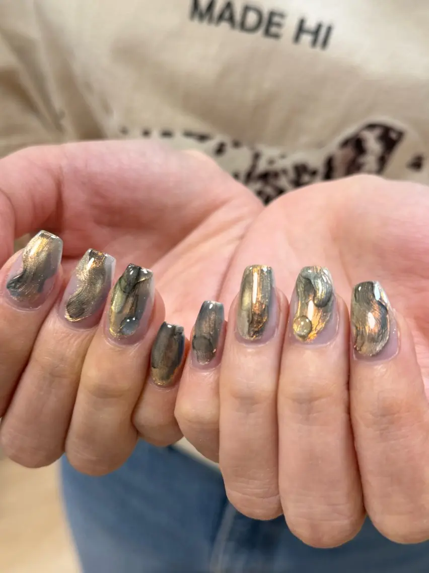 ネイル シンプルネイル Lilia nana🕊️🤍のネイルデザイン