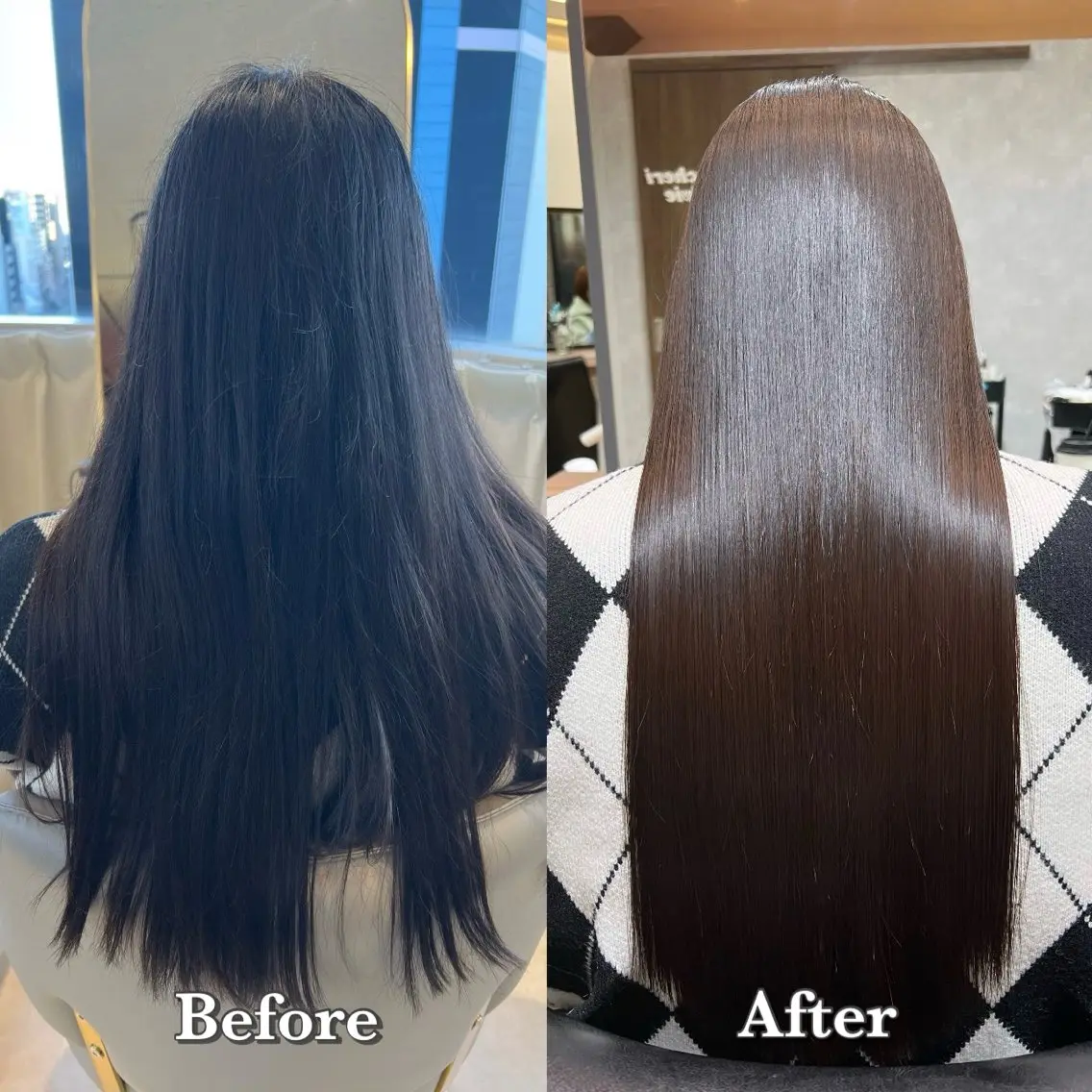 ロング カット ヘアカラー 縮毛矯正 トリートメント 小田裕也 チャンモリパーマのヘアスタイル