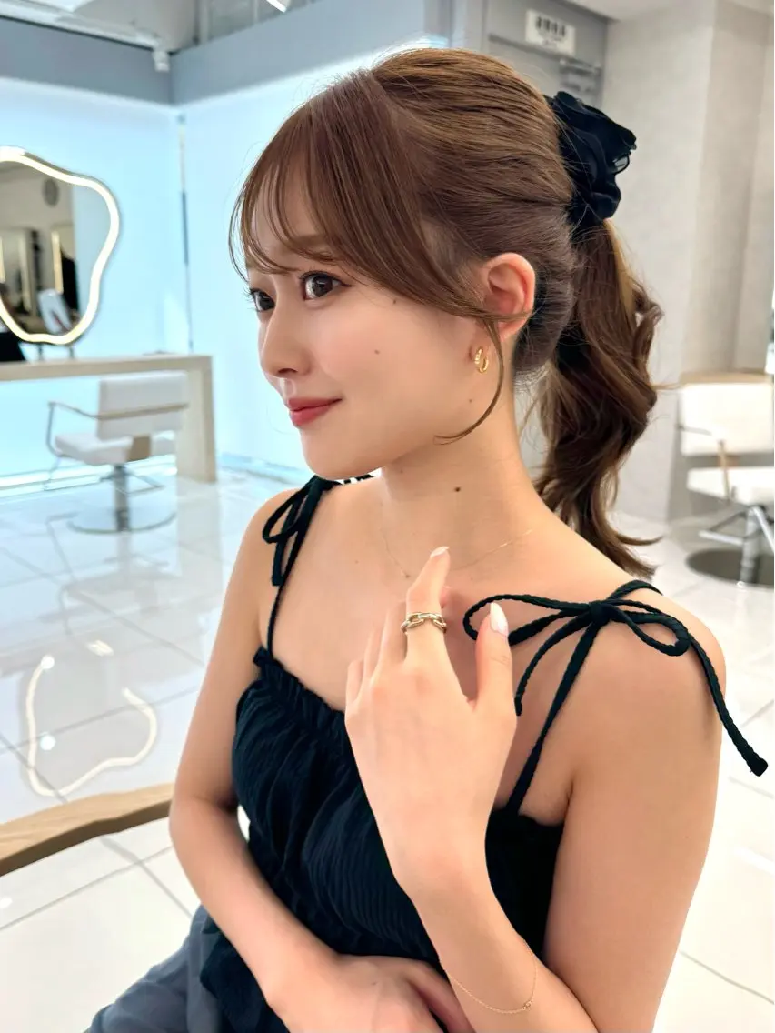 結んでもかわいい🤍”盛れる”前髪+顔周りカット🤍の写真