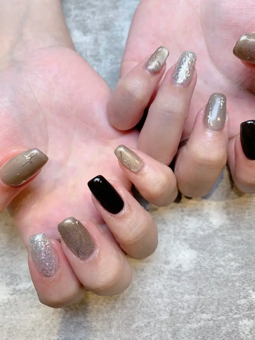 ネイル アートネイル ジェルネイル グラデーション キラキラネイル ラメ(グリッター) claire. nailのネイルデザイン