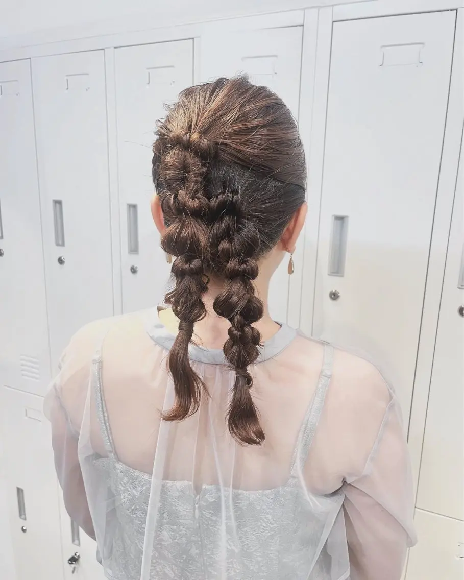 ミディアム ヘアセット 🌷レイヤーカット/ フルキシオリ🌷のヘアスタイル