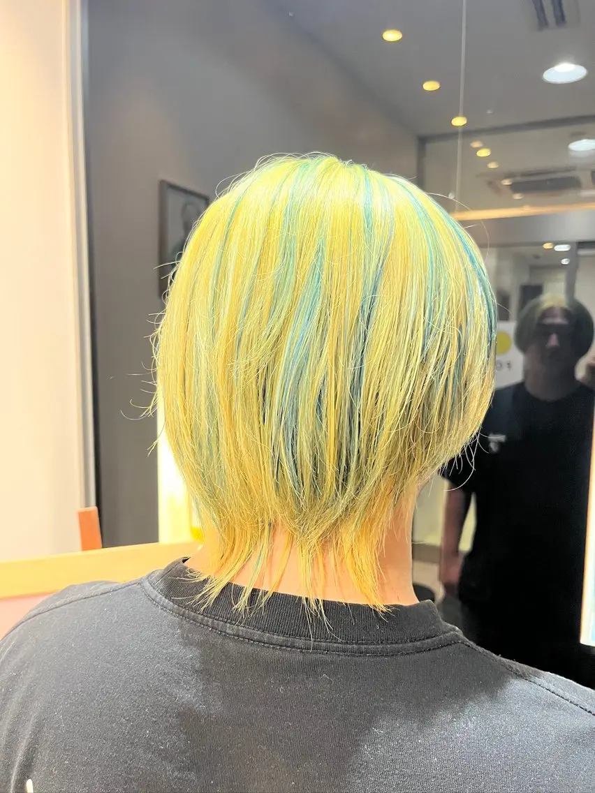 ショート カラー メンズ ヘアカラー イリサワ レンタのヘアスタイル