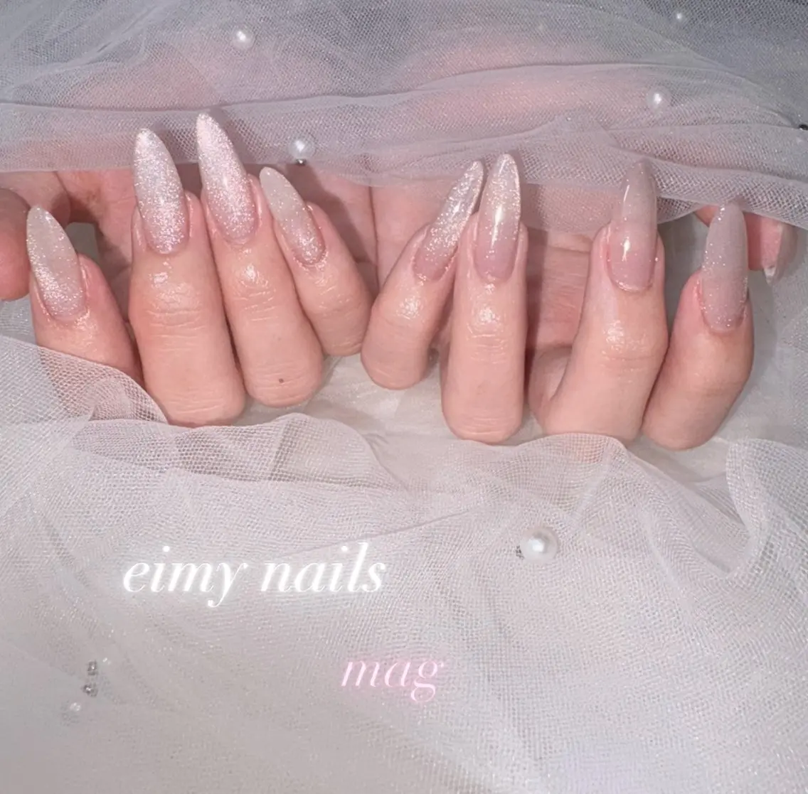 ネイル マグネットネイル マグネットワンカラー ワンカラーネイル ピンク ハンドネイル eimy nails♡のネイルデザイン