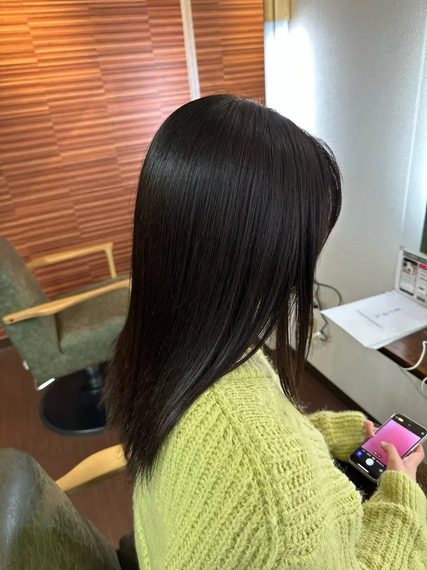 ロング パーマ カット 縮毛矯正 💜推しインナー カラー/菊池柊真💜のヘアスタイル
