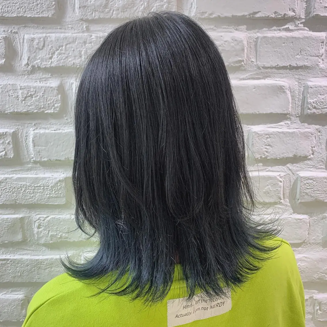 ミディアム カラー 黒髪 ブルーカラー ブルーブラック ブルージュ グラデーションカラー 【髪質改善】 kasumi🌷🌷のヘアスタイル