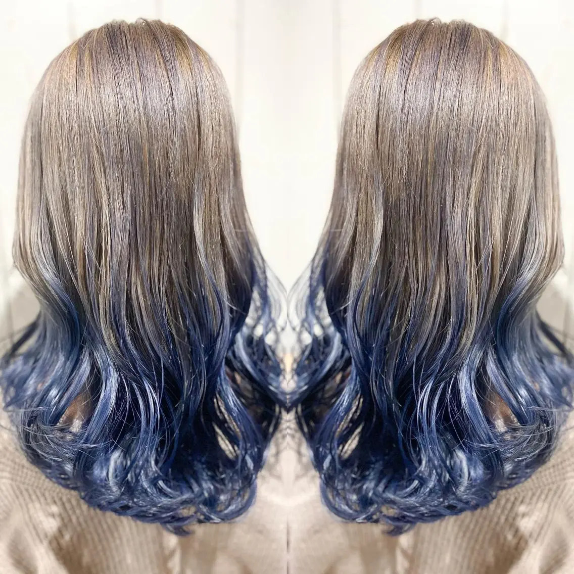 ミディアム カラー パーマ ヘアアレンジ アッシュ バレイヤージュ ベージュカラー ブリーチ ブルーカラー ヘアカラー トリートメント 👑指名率No.1 👑坂口飛翔のヘアスタイル