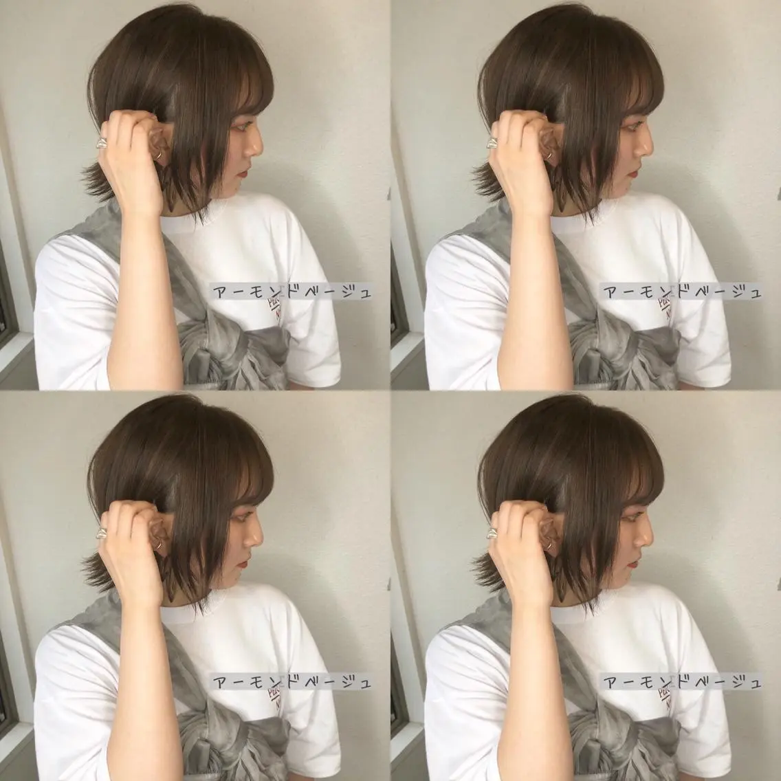 ミディアム カラー ベージュカラー 透明感カラー ハイライトカラー ハイライト あさだ しゅうたろうのヘアスタイル