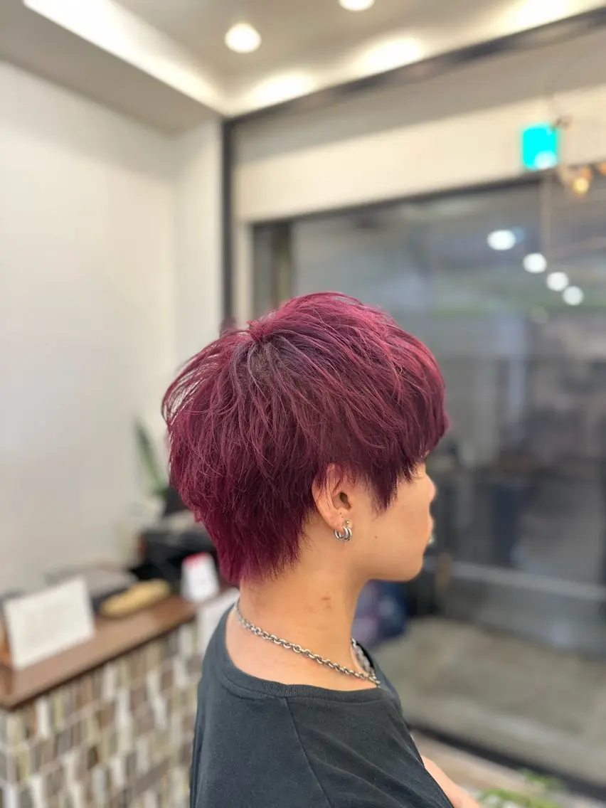 ショート カラー メンズ ヘアカラー トリートメント 村上 滉弥のヘアスタイル