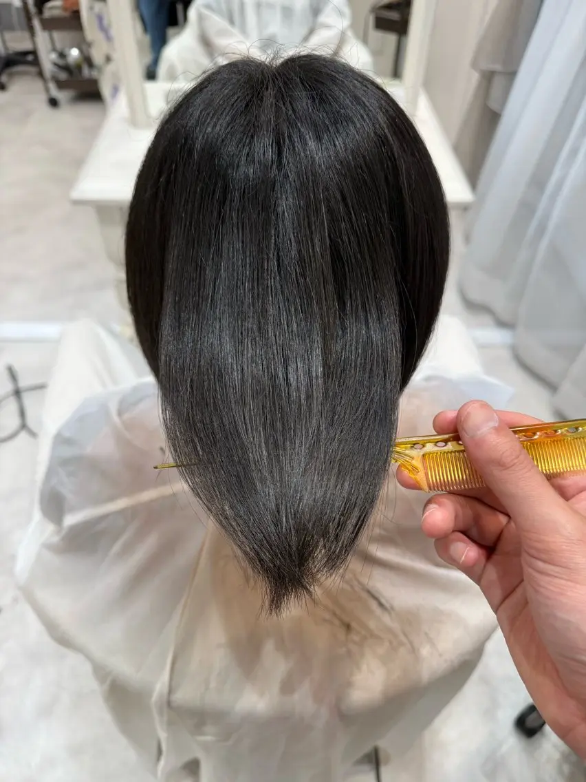 ミディアム カット 縮毛矯正 Barrel 天王寺 YUUのヘアスタイル