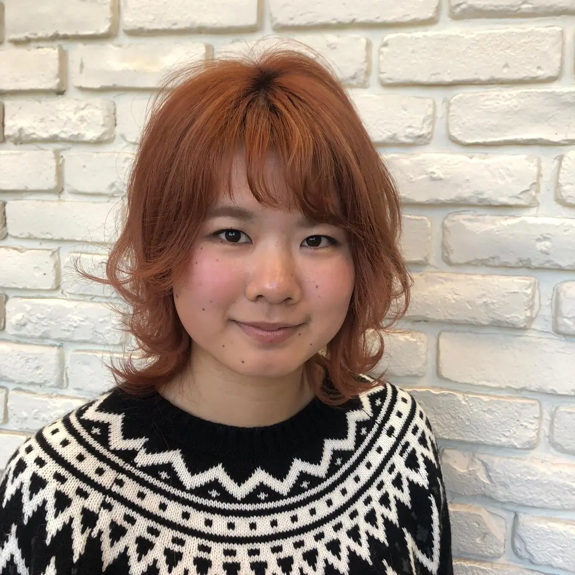 ミディアム カラー ブリーチ オレンジ レイヤーカット 外ハネヘア ウルフカット 🍊東 実咲🍊のその他イメージ