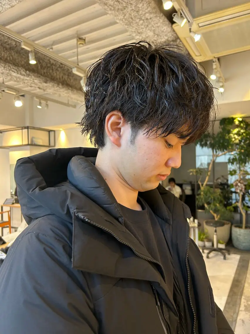 パーマ メンズ カット パーマ メンズ清潔感のプロ 💈メンズパーマ藤田のヘアスタイル
